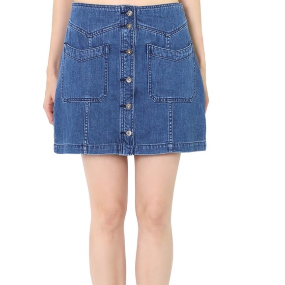 Free People Come Closer Denim Skirt - Picture 5 of 8